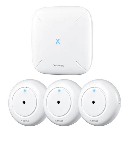 Išmanusis vandens nuotėkio jutiklis XSense SWS54 WiFi su 110 dB garsiniu signalu IP66 3 vnt rinkinys belsilt Išmanusis vandens nuotėkio jutiklis X Sense SWS54 Wi Fi su 110 dB garsiniu signalu IP66 3 vnt rinkinys
