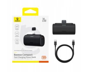 Išorinė baterija Baseus Compact 5000mAh 20 W Lightning juodas