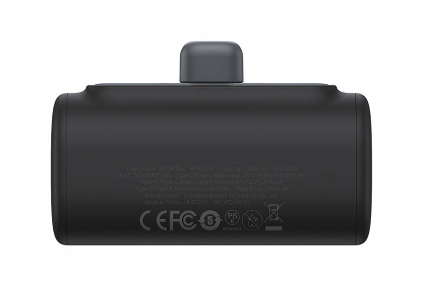 Išorinė baterija Baseus Compact 5000mAh 20 W Lightning juodas belsilt Išorinė baterija Baseus Compact 5000mAh 20 W Lightning juodas