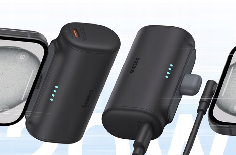 Išorinė baterija Baseus Compact 5000mAh 20 W Lightning juodas belsilt Išorinė baterija Baseus Compact 5000mAh 20 W Lightning juodas