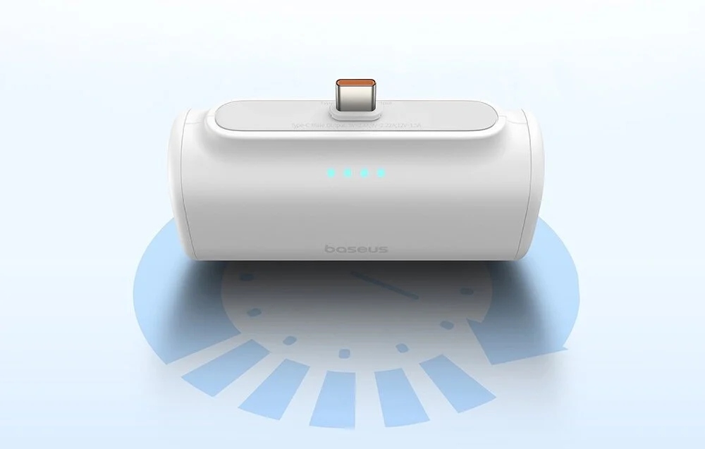 Išorinė baterija Baseus Compact IP 5000mAh 20 W baltas + USBC kabelis USBC belsilt Išorinė baterija Baseus Compact IP 5000mAh 20 W baltas + USB C kabelis USB C