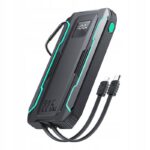 Išorinė baterija Joyroom JR L017 10000mAh 225 W su kabelis Lightning + USB C juodas
