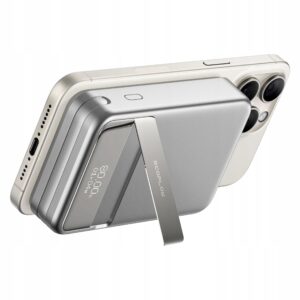 Išorinė baterija magnetinis EcoFlow Rapid 10000mAh 65 W 15 W USB C sidabrinis