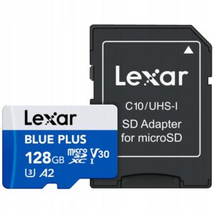 Kortelė atminties Lexar microSDXC Blue Plus 128GB 170 MB  s + adapteris SD