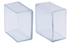 Kvadratinės PVC kėdžių kojų apsaugos 5 × 5 cm skaidrios 12 vnt  Flyshop