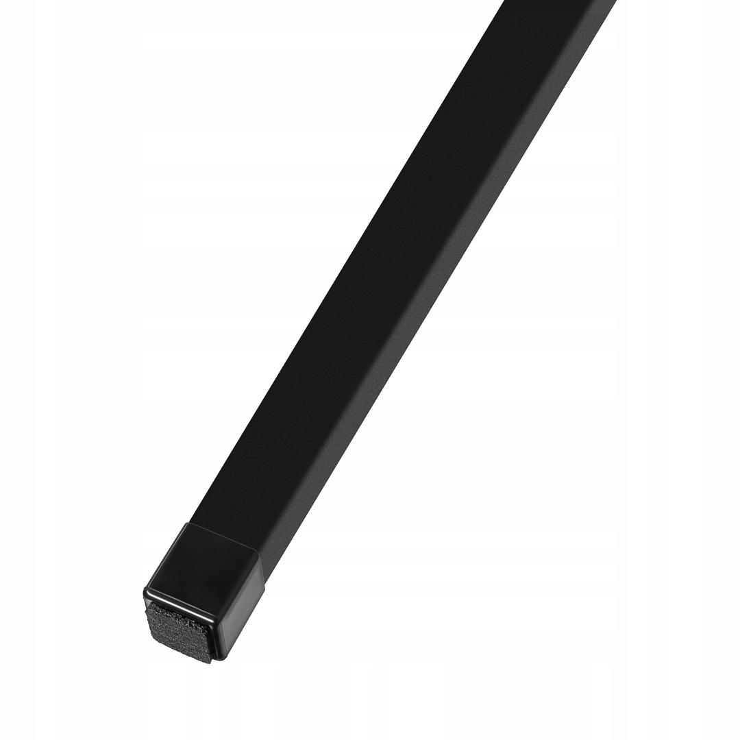 Kvadratinės PVC kėdžių kojų apsaugos, 70 × 70 mm, juodos, 4 vnt. – Kleeneco