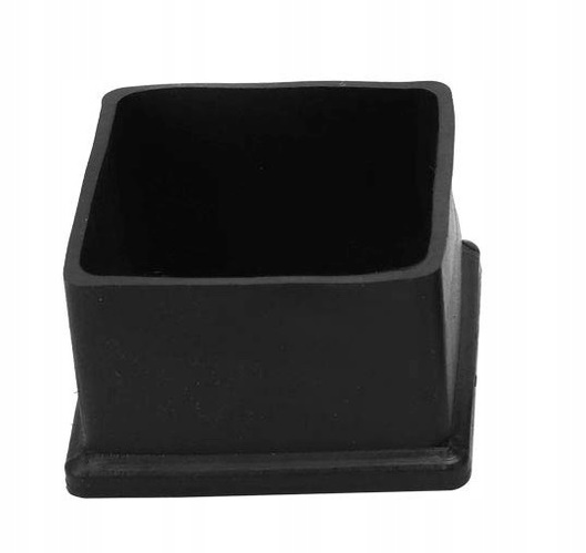 Kvadratiniai guminiai kėdžių kojų antgaliai 47 × 47 mm juodi 4 vnt belsilt Kvadratiniai guminiai kėdžių kojų antgaliai 47 × 47 mm juodi 4 vnt