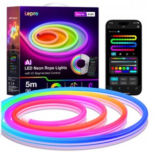 Lepro N15 išmanioji LED juosta Įvairiaspalvė 5m RGB WiFi Bluetooth AI belsilt Lepro N1 5 išmanioji LED juosta Įvairiaspalvė 5m RGB Wi Fi Bluetooth AI