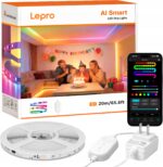 Lepro S1 išmanioji LED juosta Įvairiaspalvė Rgbic 20m LightGPM Bluetooth