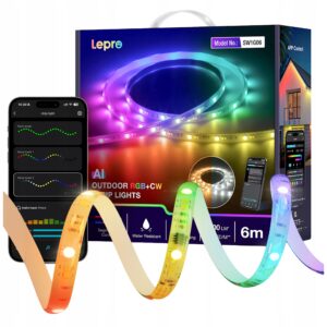 Lepro SW1 6 išmanioji LED juosta atspari vandeniui lauko RGB 6m LightGPM