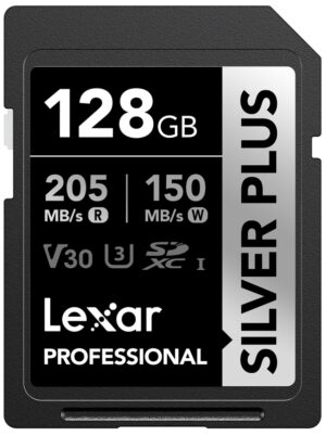 Lexar kortelė atminties Professional Silver Plus Sdxc 128GB R205  W150 V30