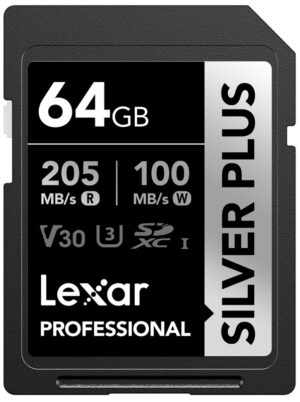 Lexar kortelė atminties Sdxc 64GB Professional 1066x R205  W100 V30