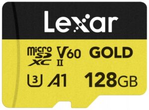 Lexar microSDXC Gold 128GB Uhs ii U3 V60 A1 R 280MB  s su 100MB  s