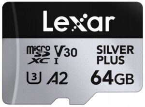 Lexar Professional Silver Plus 64GB microSDXC UHS I  Aukšta