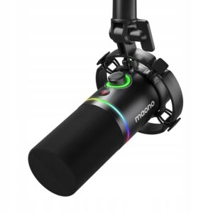 Maono PD200X USB Dynamic Streamer  Podcast mikrofonas RGB  juodas