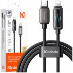 Mcdodo CA 2630 USB CLightning kabelis su LED indikatoriumi 1 m juodas