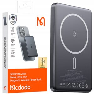 Mcdodo greitas išorinė baterija magnetinis 5000MAH 15 W USB C Išorinė baterija kelioninis