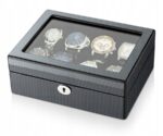 Medinė laikrodžių dėžutė 8 laikrodžiams su stikliniu dangteliu su stalčiumi su užraktu rožinė 24x19x9 cm TG8028TB belsilt Medinė laikrodžių dėžutė 8 laikrodžiams su stikliniu dangteliu su stalčiumi su užraktu rožinė 24x19x9 cm TG802 8TB
