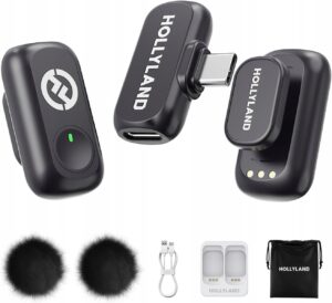 Mikrofonas belaidis skirta Hollyland Lark A1 mini USB C pilkas 200m