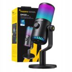 Mikrofonas Žaidimų Maono DM30RGB juodas skirta kompiuteriui studijinis USB