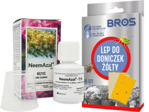 NeemAzal Biocont 30 ml ir BROS gaudyklių rinkinys nuo muselių vazonuose