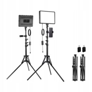 NEEWER BP300 studijinio apšvietimo rinkinys su 2 LED lempomis ir stovais