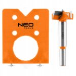 NEO TOOLS baldinių vyrių montavimo šablonas su 35 mm grąžtu