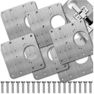 Nerūdijančio plieno vyrių remonto plokštelės 6 vnt 90 × 90 mm