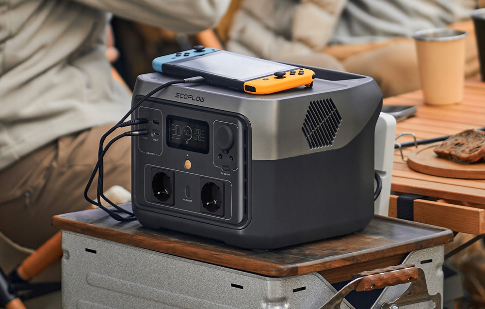 Nešiojama Stotelė maitinimo EcoFlow River 2 max 512Wh XBoost 1000 W USBC AC belsilt Nešiojama Stotelė maitinimo EcoFlow River 2 max 512Wh X Boost 1000 W USB C AC