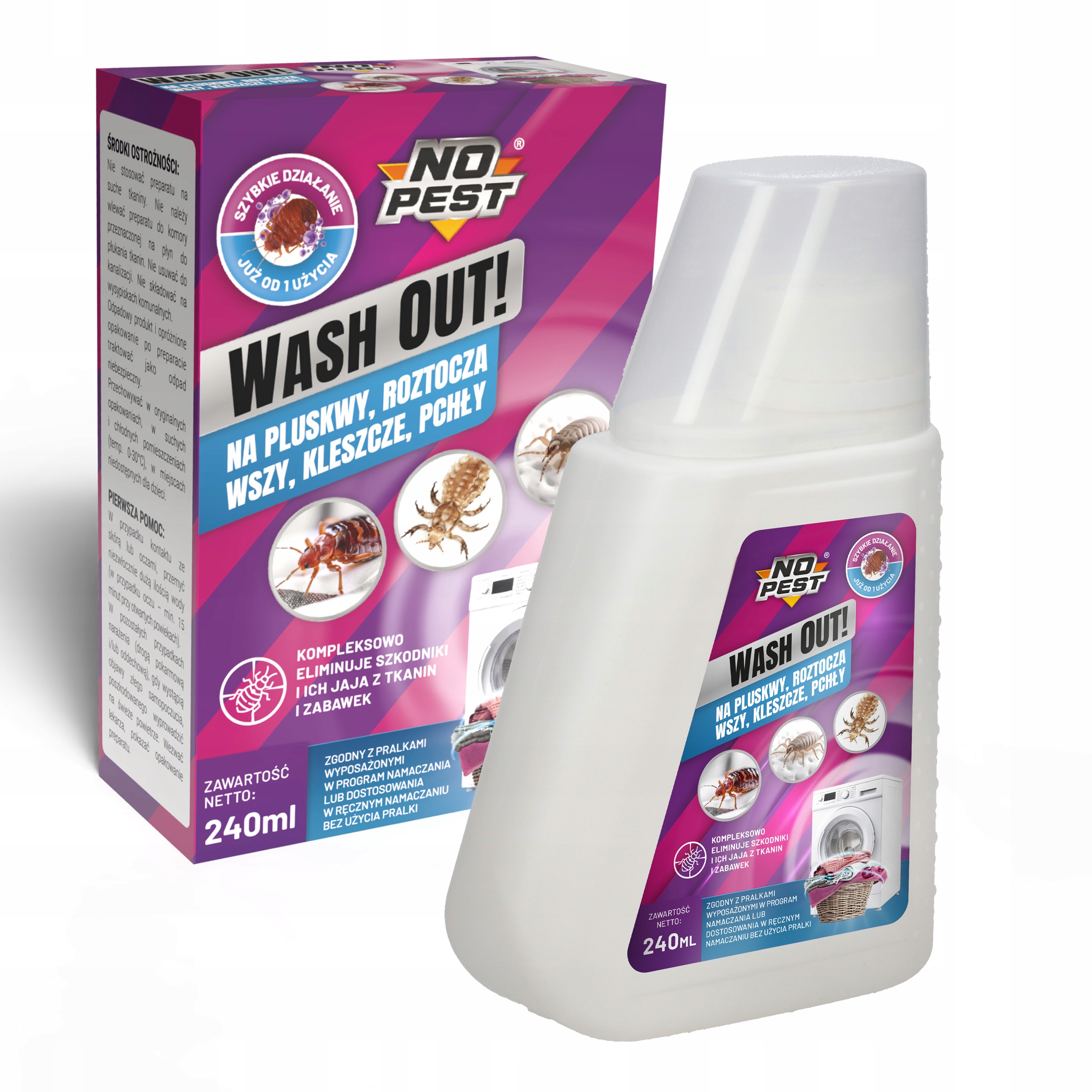 NO PEST Wash Out skalbimo priedas nuo blusų ir kitų parazitų 240 ml belsilt NO PEST Wash Out skalbimo priedas nuo blusų ir kitų parazitų 240 ml