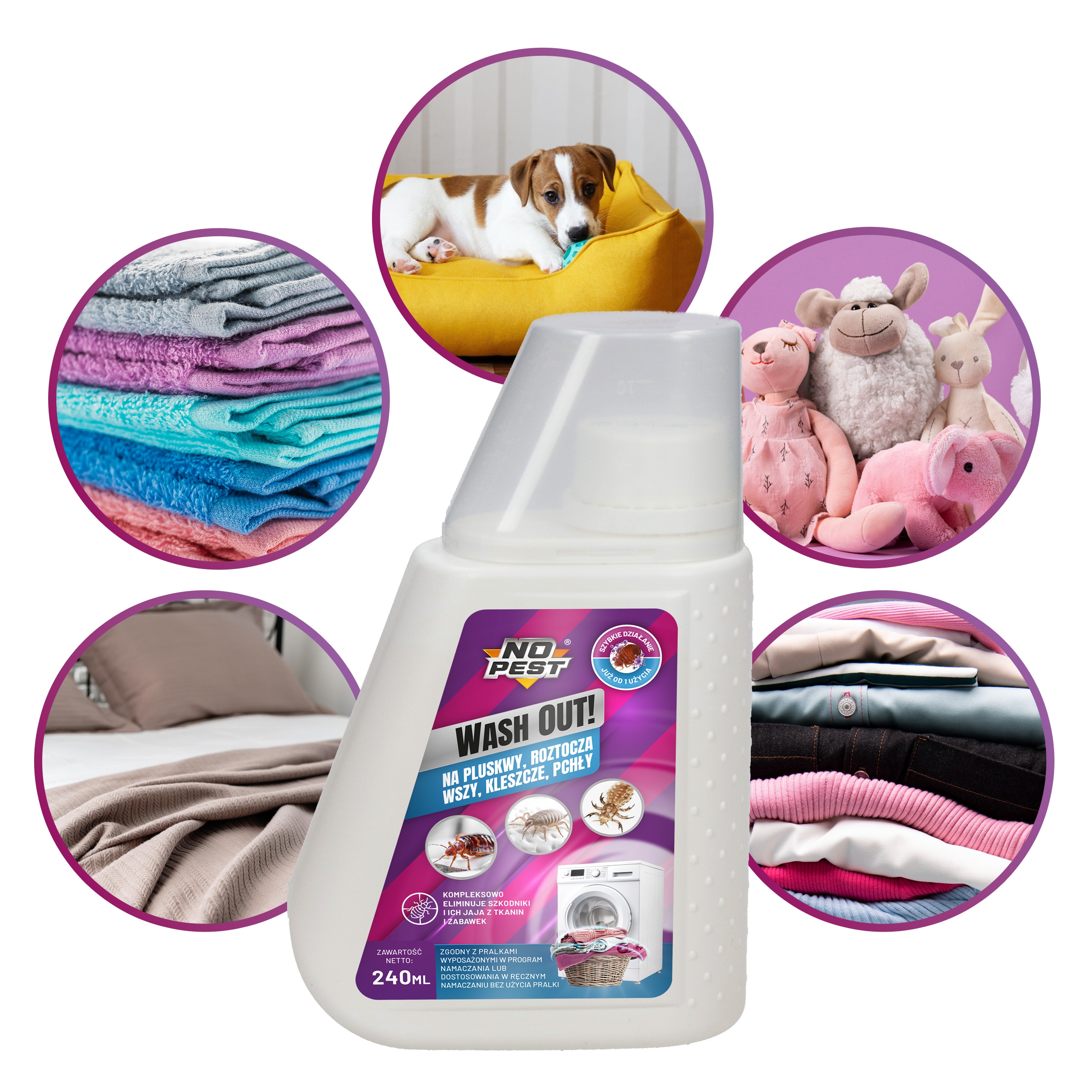 NO PEST Wash Out skalbimo priedas nuo blusų ir kitų parazitų 240 ml belsilt NO PEST Wash Out skalbimo priedas nuo blusų ir kitų parazitų 240 ml