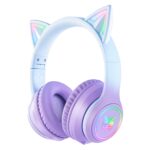 ONIKUMA ausinės Žaidimų su Auselėmis mikrofonas 7.1 LED Mėlynai violetiniai