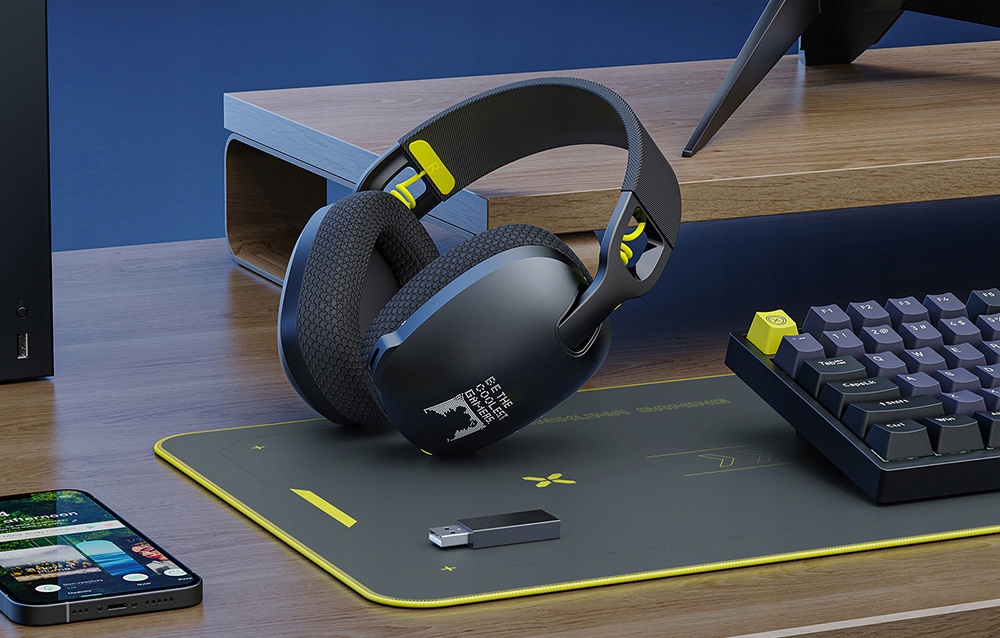 ONIKUMA B2 belaidės prekės ausinės Žaidimų 7.1 siųstuvas 2.4GHz BT 5.3 USB