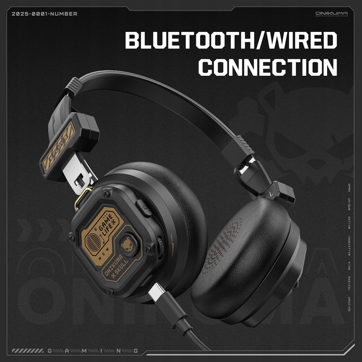 ONIKUMA GT803 belaidis rinkinys skirta Žaidimų Bluetooth – juodas
