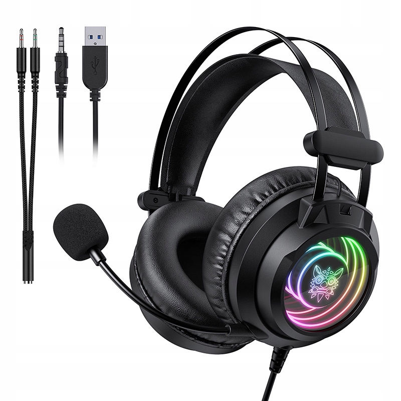 ONIKUMA X80 ausinės Žaidimų RGB Mažinimas triukšmo skirta Transliavimo USB belsilt ONIKUMA X80 ausinės Žaidimų RGB Mažinimas triukšmo skirta Transliavimo USB