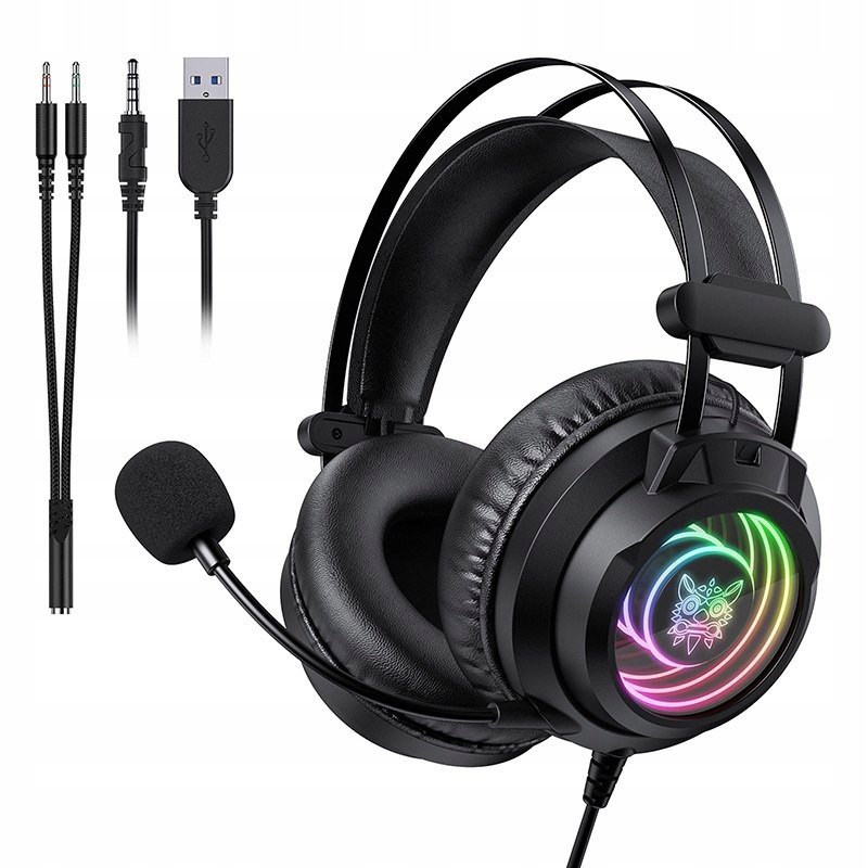 ONIKUMA X80 ausinės Žaidimų RGB Mažinimas triukšmo skirta Transliavimo USB belsilt ONIKUMA X80 ausinės Žaidimų RGB Mažinimas triukšmo skirta Transliavimo USB
