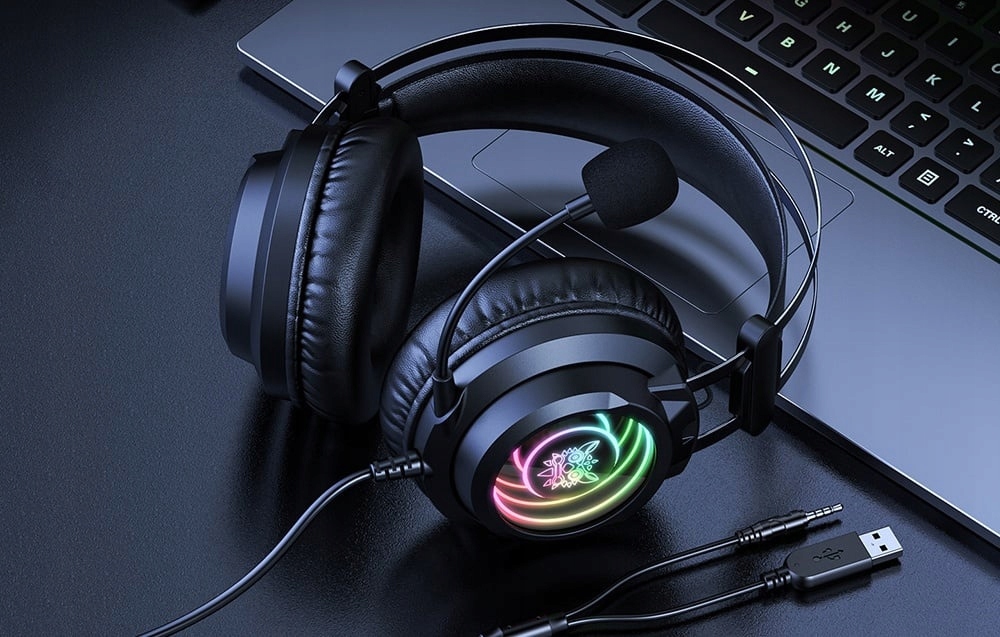 ONIKUMA X80 ausinės Žaidimų RGB Mažinimas triukšmo skirta Transliavimo USB belsilt ONIKUMA X80 ausinės Žaidimų RGB Mažinimas triukšmo skirta Transliavimo USB