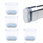 Ovalūs silikoniniai kėdžių kojų antgaliai su veltiniu 20 × 40 mm 4 vnt  SESIMO