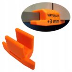 PETG baldų fasado montavimo šablonas 18 mm plokštei +3 mm belsilt PETG baldų fasado montavimo šablonas 18 mm plokštei +3 mm