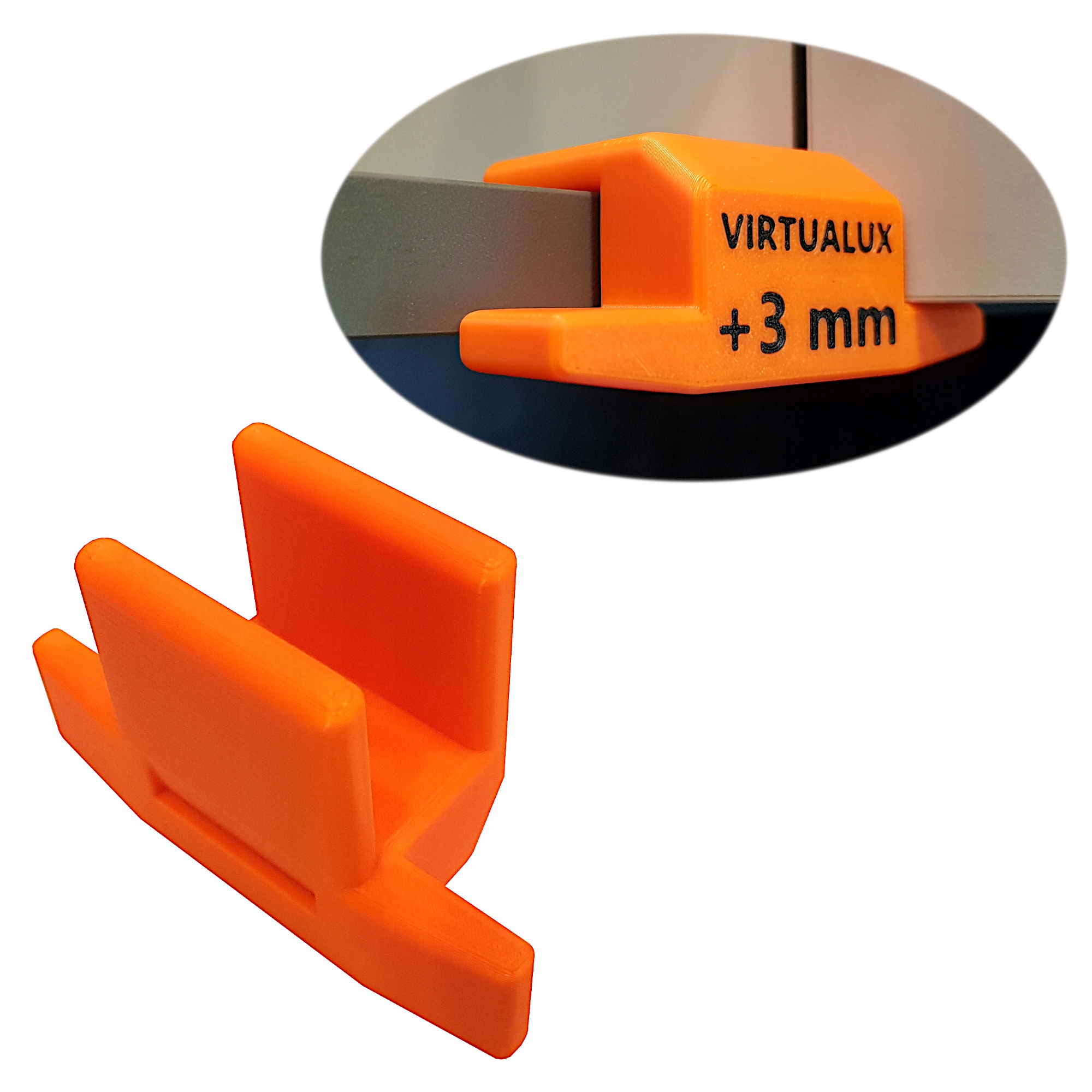 PETG baldų fasado montavimo šablonas 18 mm plokštei +3 mm belsilt PETG baldų fasado montavimo šablonas 18 mm plokštei +3 mm