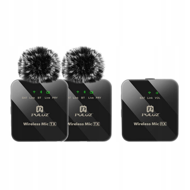 PULUZ belaidis nešiojamas mikrofonas Atlapinis 12Tx+ 1 Rx 24Ghz 300Mah belsilt PULUZ belaidis nešiojamas mikrofonas Atlapinis 12Tx+ 1 Rx 24Ghz 300Mah