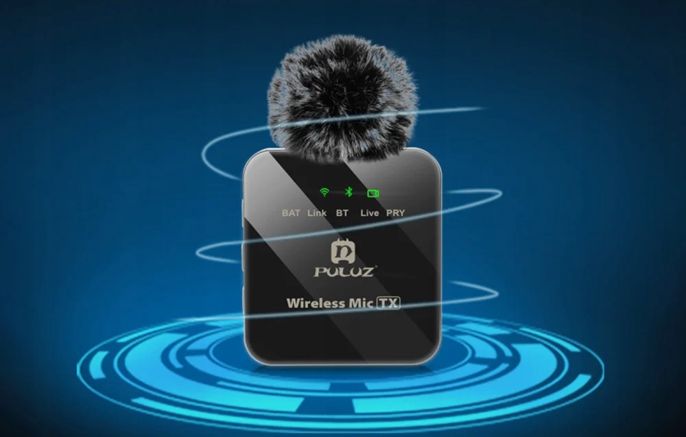 PULUZ belaidis nešiojamas mikrofonas Atlapinis 12Tx+ 1 Rx 24Ghz 300Mah belsilt PULUZ belaidis nešiojamas mikrofonas Atlapinis 12Tx+ 1 Rx 24Ghz 300Mah