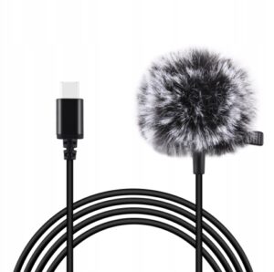PULUZ laidinis mikrofonas USB Atlapinis Lavalier su segtuku USB C 15m
