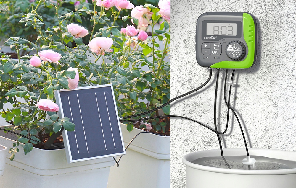 RAINPOINT IK15P Saulės rinkinys Laistymo 15 Pompa 5 W LCD
