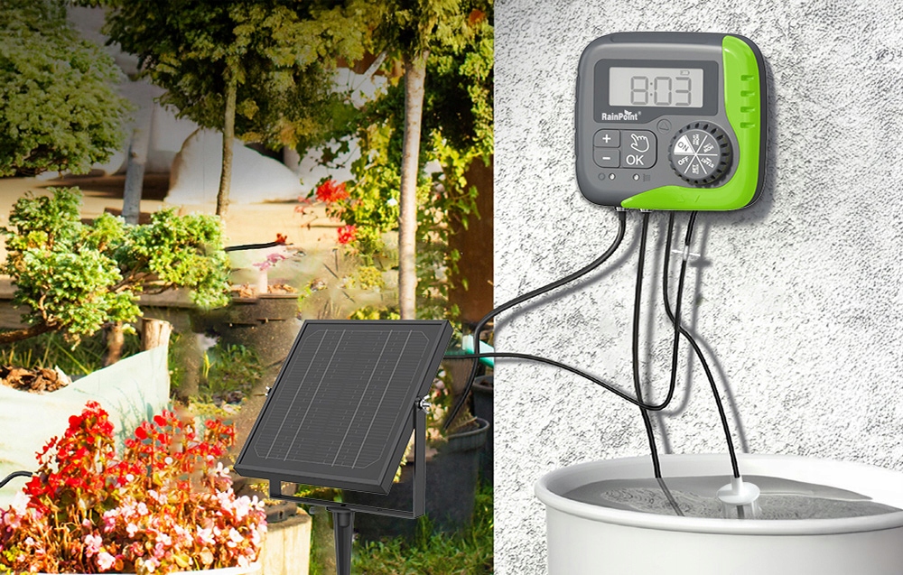 RAINPOINT IK15P Saulės rinkinys Laistymo 15 Pompa 5 W LCD