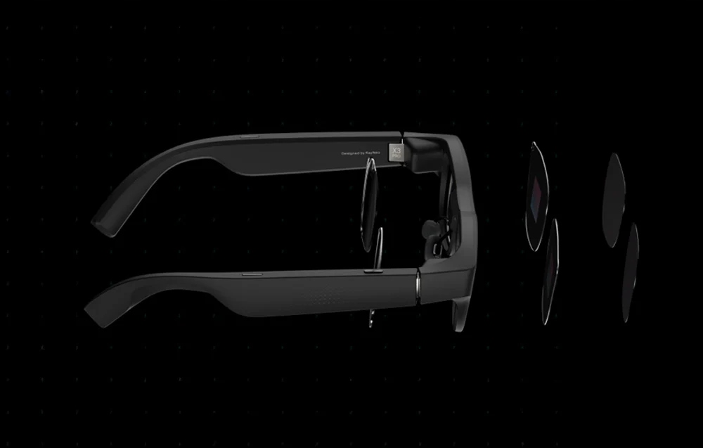 RayNeo X3 Pro Akiniai AR AI Snapdragon AR1 43 ekranas 6000 belsilt RayNeo X3 Pro Akiniai AR AI Snapdragon AR1 43 ekranas 6000