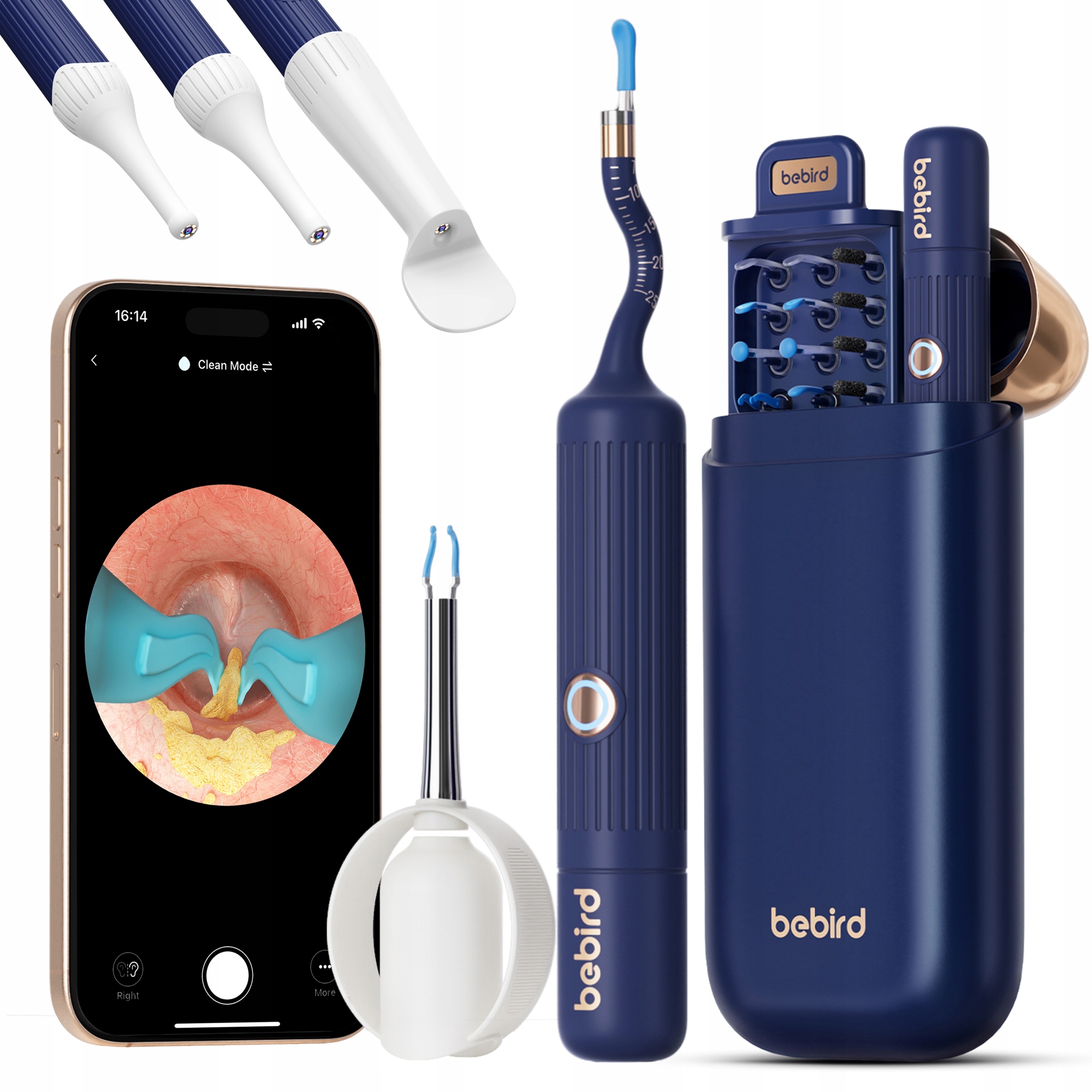Rinkinys išmanusis otoskopas su kamera ausų valymui Bebird Earsight Plus belsilt Rinkinys išmanusis otoskopas su kamera ausų valymui Bebird Earsight Plus