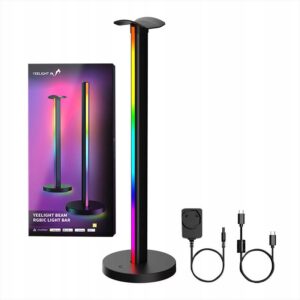 Rinkinys Lamp 2 vnt LED RGB ant Stalas Yeelight Beam Rgbic laikiklis ausinės belsilt Rinkinys Lamp 2 vnt LED RGB ant Stalas Yeelight Beam Rgbic laikiklis ausinės