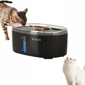 Rojeco RYSJ-09 išmanioji 2,5 l gertuvė-fontanas katėms ir šunims su filtru, iki 30 dB