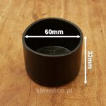 Silikoninės kėdžių kojų apsaugos, 60 mm, juodos, 4 vnt.